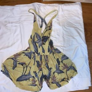 Yellow floral romper